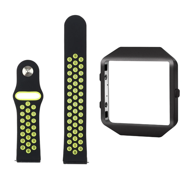 Bemorcabo для Fitbit Blaze полосы с рамкой, силиконовый сменный дышащий спортивный ремешок Браслет для Fitbit Blaze