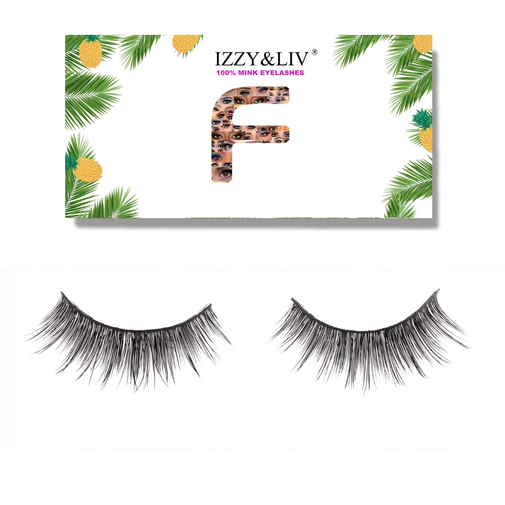IZZY &amp LIV 5 пар 3D Многослойные норковые ресницы 16 мм натуральный вид 100% ручной