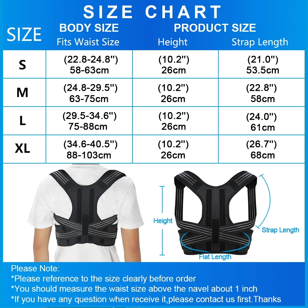 

Aptoco Adjustable Posture Corrector Brace Shoulder Back Support Belt Men Women Kid Spine Correction Lumbar Brace Support Corset