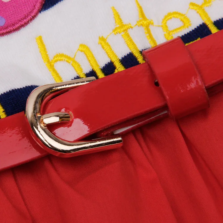 Новый бренд нова детей Vestidos девушки лето хлопок полосой платье детской одежды
