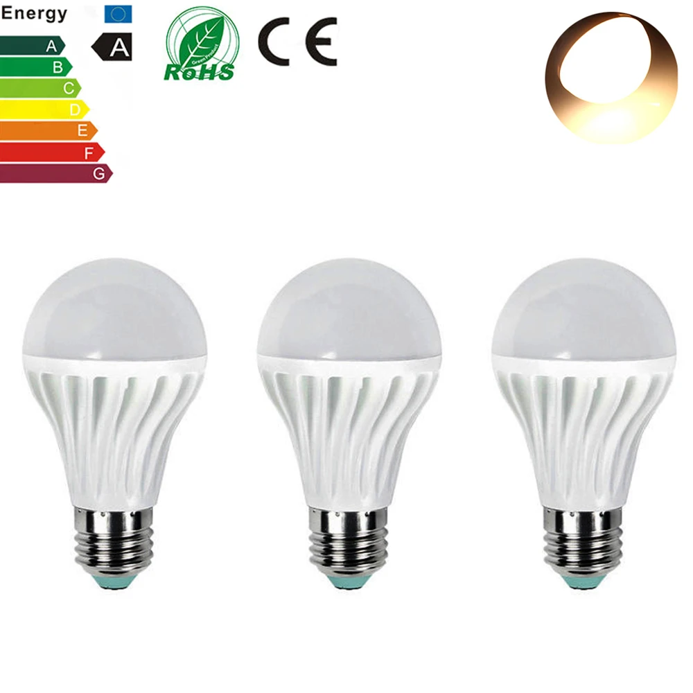 3 шт. Светодиодные лампы E27 5 Вт 10 светодиодные 110 В 220 свет SMD5730 лампада LED огни