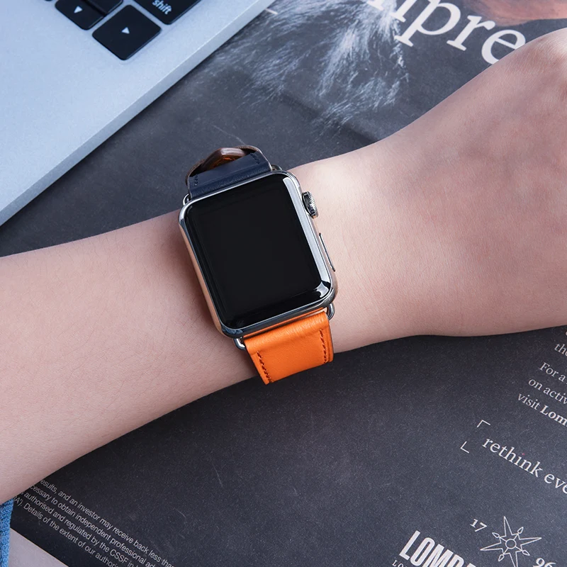 Кожаный ремешок для Apple watch с пряжкой iwatch 3 2 1 42 мм 38 браслет 4 44 40 мм|Ремешки часов| |