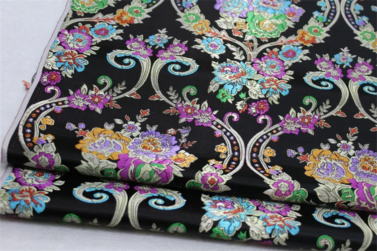 CF559 1 ярд 5 цветов китайская Цветочная парча жаккард Cheongsam шелковая парча ткань для женского платья ткань для китайской свадьбы