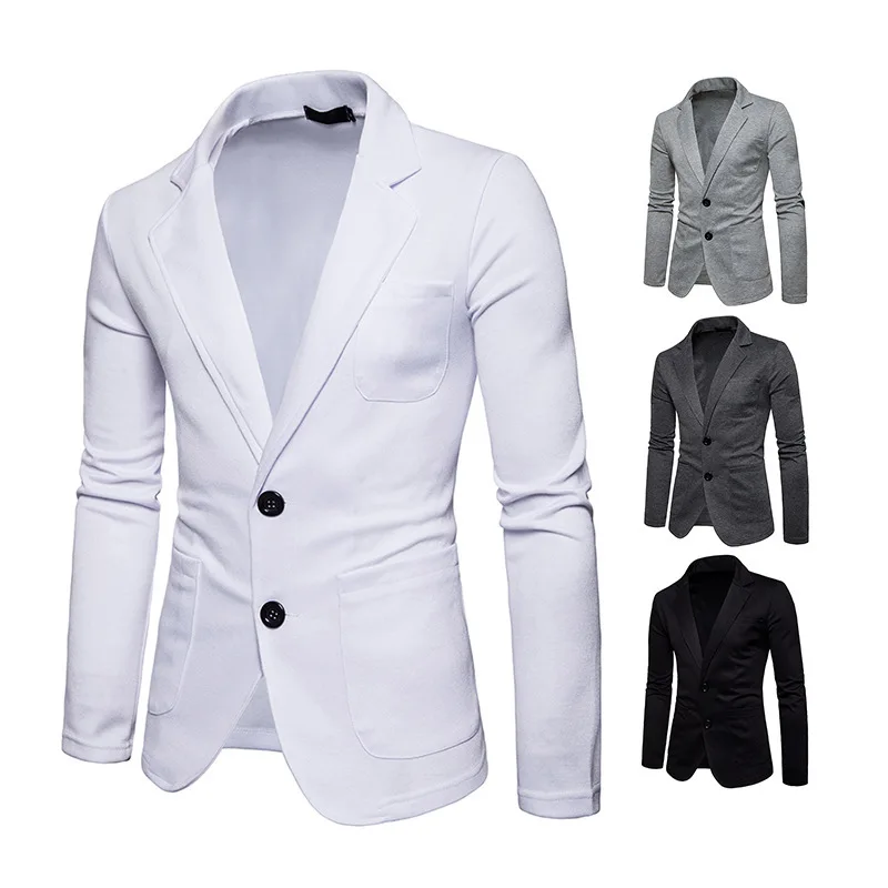 

New fashion men's two-button casual small suit jacket jacket