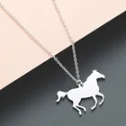Чандлер 1 шт ожерелье из нержавеющей стали лошадь для женщин Беговая лошадь бег Родео колье ювелирные изделия аксессуары ручной работы