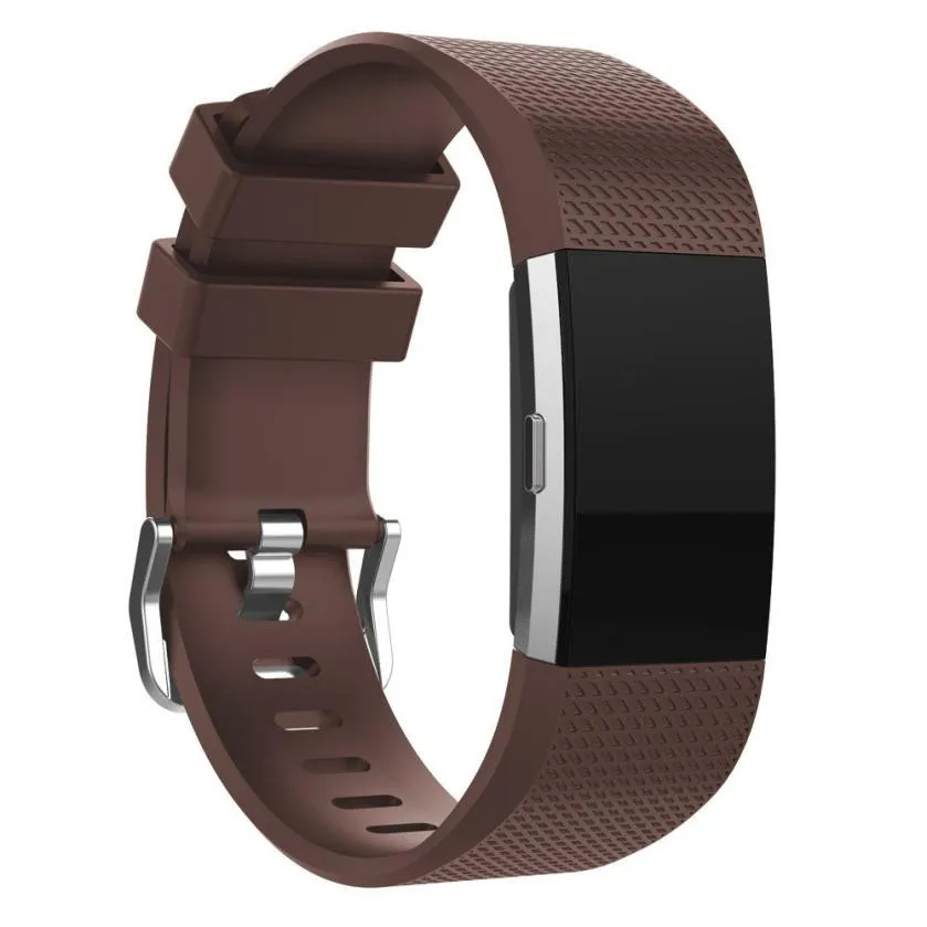 Замена ремешок для часов для браслета FitBit Charge 2 силиконовый спортивный браслет Ремень Замена браслета маленький большой