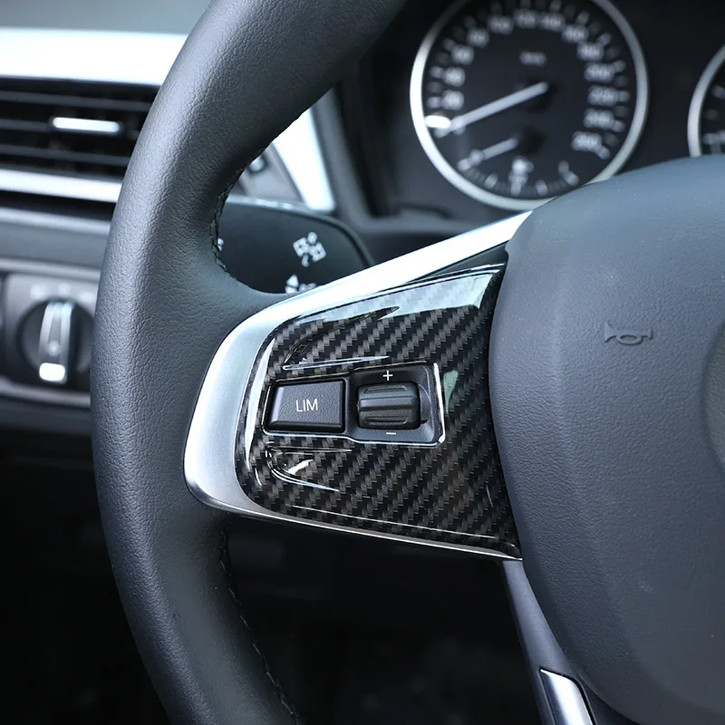 Углеродное волокно для BMW 2 серии 218i f45 F46 X1 F48 2016-2019 ABS Хромированная кнопка