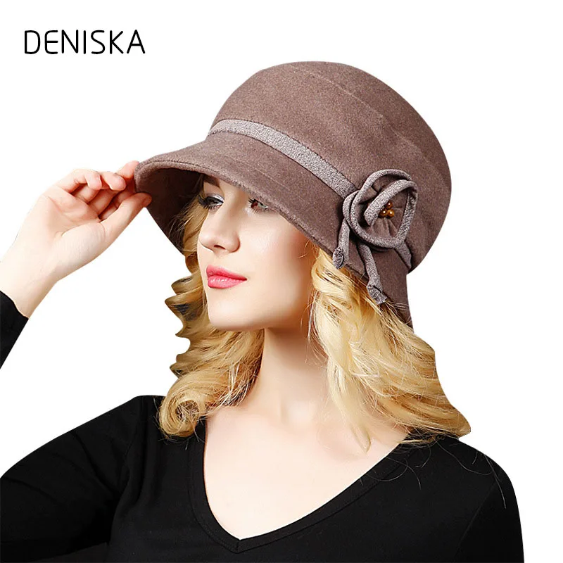 Дениска режим Femmes Automne Hiver де лайне вводной Dames Laine Fedora шапо АВЭК Arc Кэпот