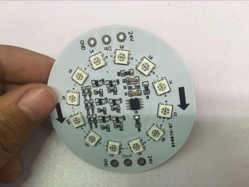 Пиксельная печатная плата WS2811 на 24 В постоянного тока 12 SMD RGB светодиодный 5050