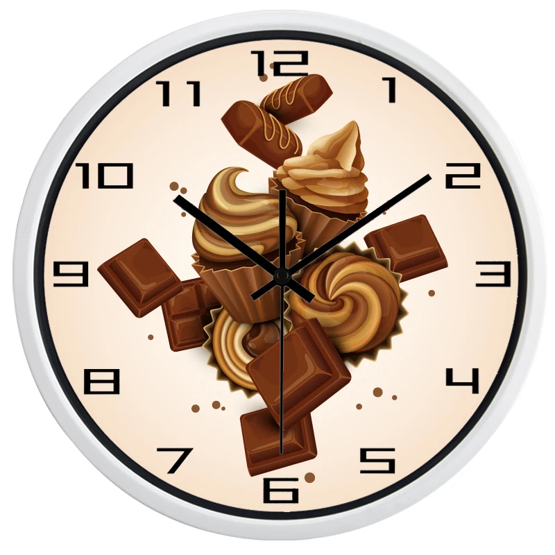 Шоколадный десерт кухонный магазин чашка торт настенные часы|wall clock|clock wall clockwall