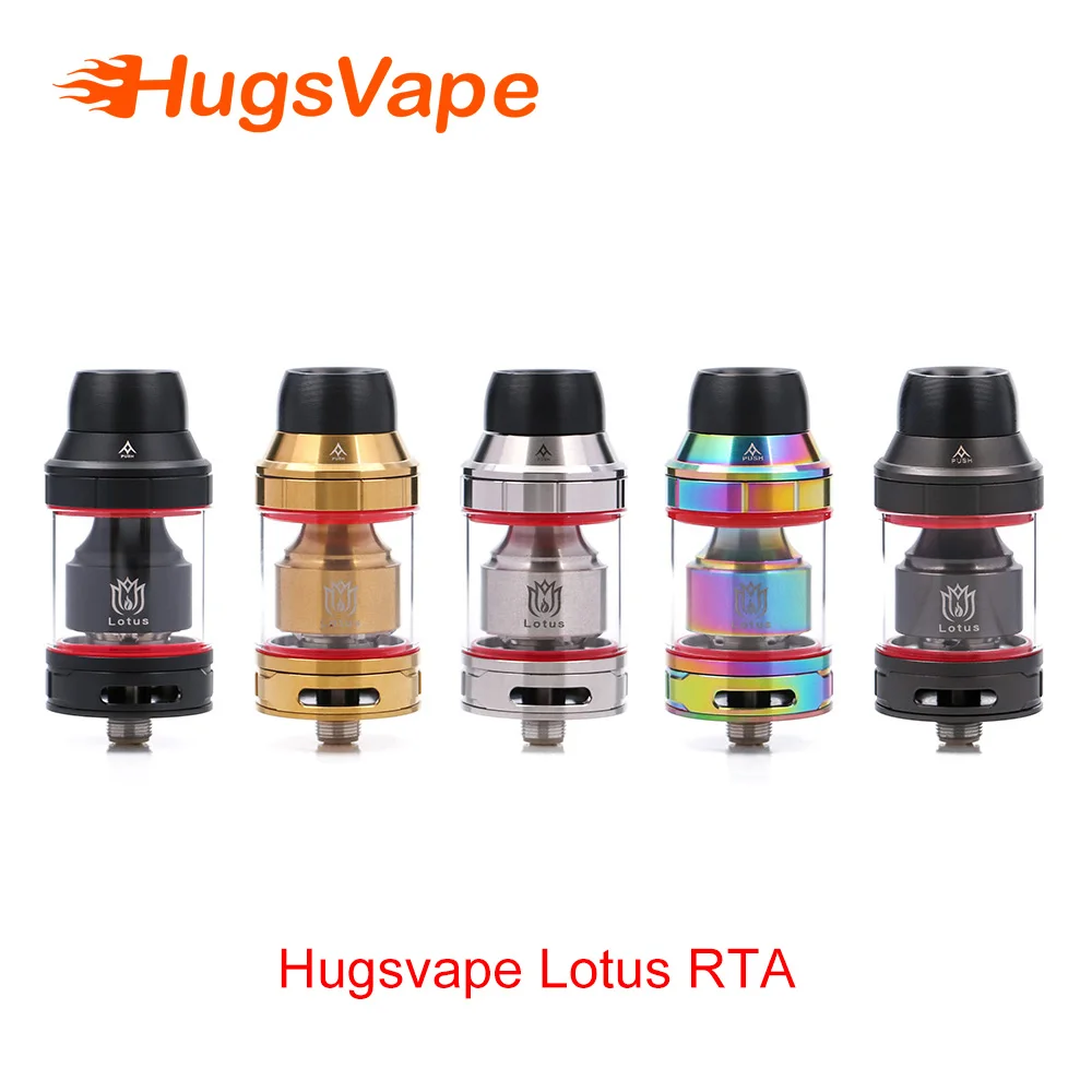 Оригинальный Hugsvape Lotus RTA восстановленная емкость двойная катушка 24 мм 2 мл/5 мл с