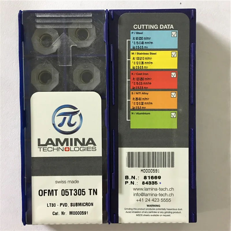 OFMT05T305TN LT30 100% оригинальная карбидная вставка LAMINA с лучшим качеством 10 шт./лот