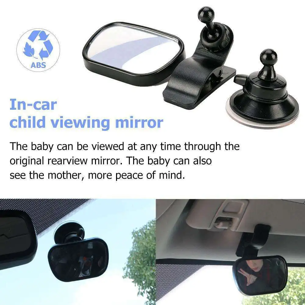 2 In 1 Automobiles Car Rear Adjustable Wide View Baby Child Back Seat Safety Interior Mirror Mirrors Auto Replacement Parts | Автомобили и
