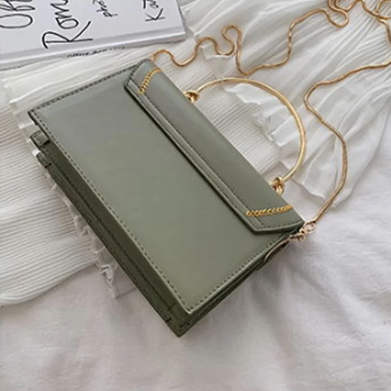 2019 summer New PU women bag fashion mini shoulder diagonal package metal chain small square female designer tote bags | Багаж и сумки