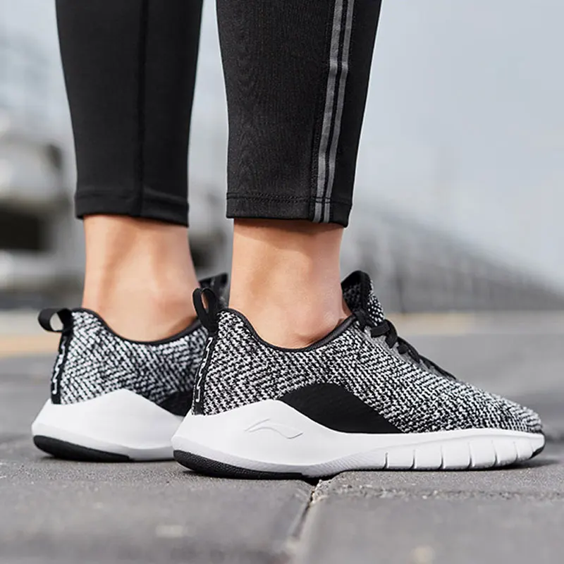 Li Ning Для женщин FLEX RUN Кроссовки из дышащего материала гибкий светильник Вес