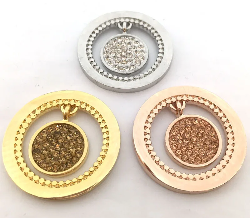 1 шт. Лидер продаж мои монеты стиль ручной работы кристалл розовое золото 33 мм