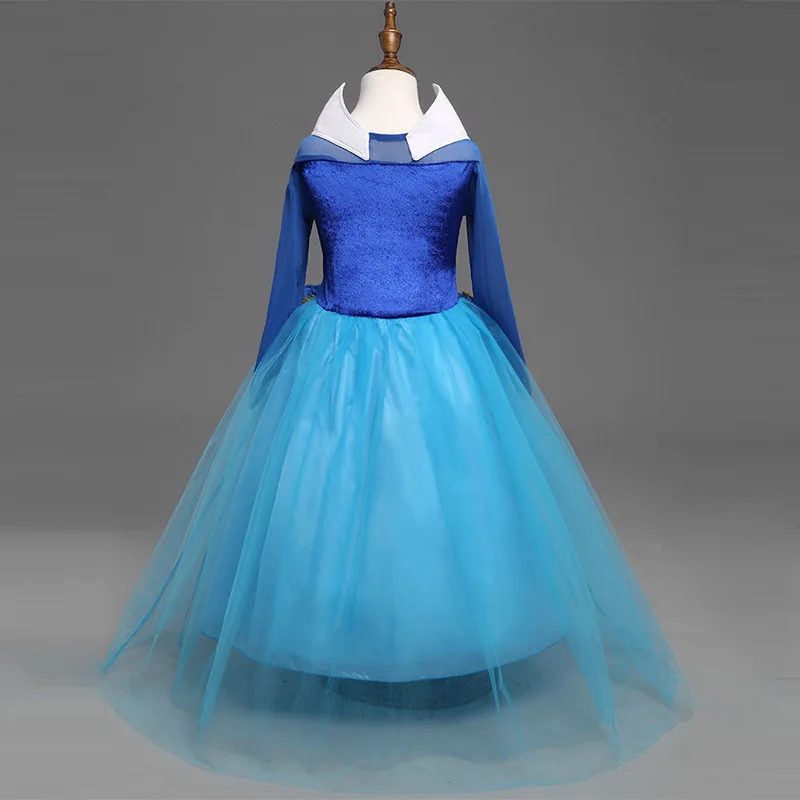 Winter Dresses for Girls New Cute Ice Romance Princess Dress Ball Gown Children's Long-sleeved | Детская одежда и обувь