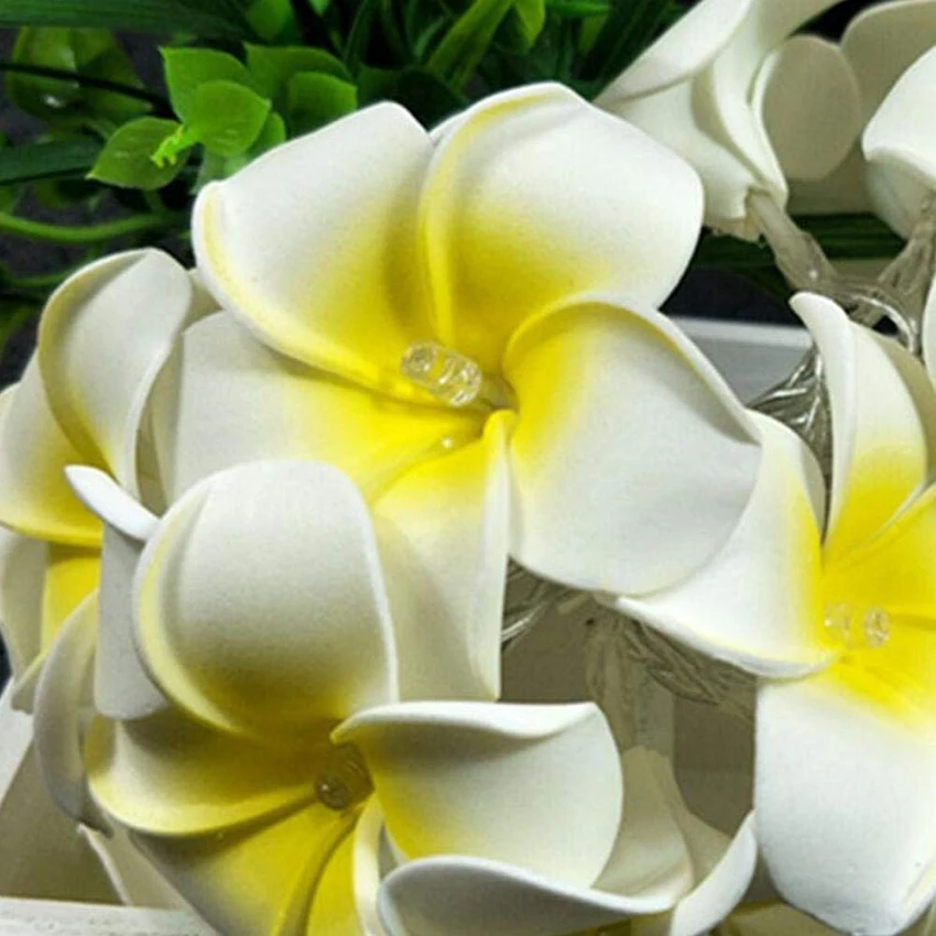 Креативные СВЕТОДИОДНЫЕ гирлянды DIY frangipani цветочное праздничное освещение для