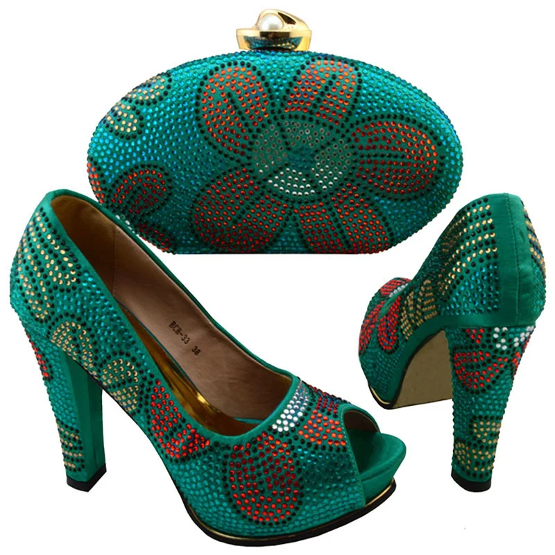Набор из туфель и сумок Chrysoidine для женщин комплект в африканском стиле сумочки