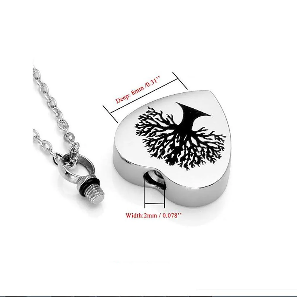 Stainless Steel Tree of Life Cremation Urn Necklace &amp Pendant Keepsake Memorial for Women Men | Украшения и аксессуары