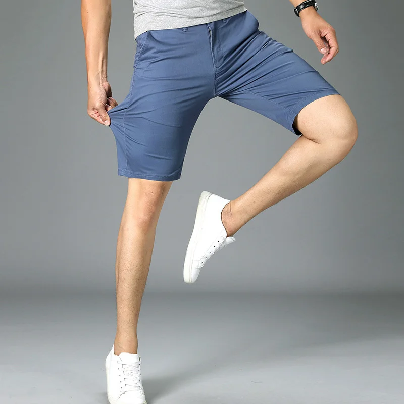 Summer Shorts Men Casual Regular Cotton Breathable Mens bermuda masculina Mid-waist Knee Length Cargo Big Size | Мужская одежда