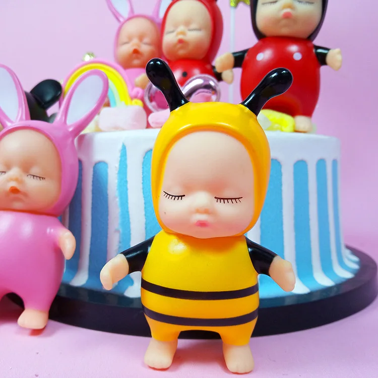 Детские куклы спящий Bjd bebe Кукла реборн брелок игрушка для детей девочки Рождественский подарок из ПВХ дети Новорожденные игрушки суставы могут перемещаться 7 см