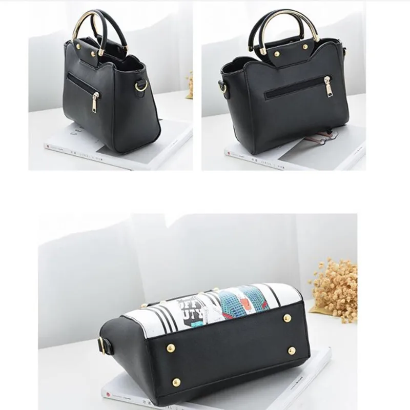 Женская кожаная сумка женская мессенджер на плечо маленькая с рисунком