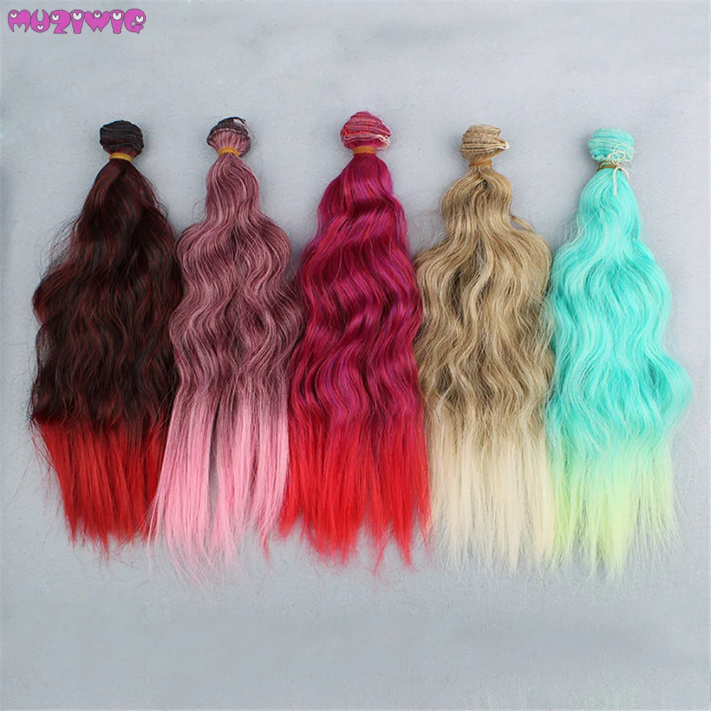 25 см свободные вьющиеся волосы утки для BJD/Blyth/американские куклы DIY аксессуары