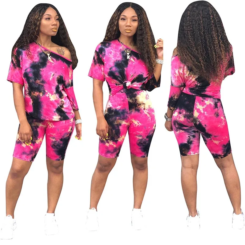 Женский Брючный комплект из 2 предметов с принтом и вырезом лодочкой| |