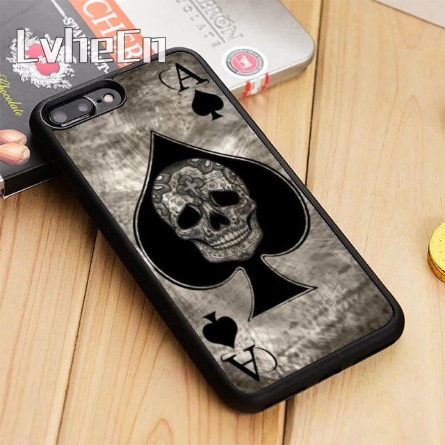 Чехол для телефона LvheCn с рисунком Ace of spades iPhone 5 6 6s 7 8 plus 11 12 Pro X XR XS max Samsung S7 edge S8 S9