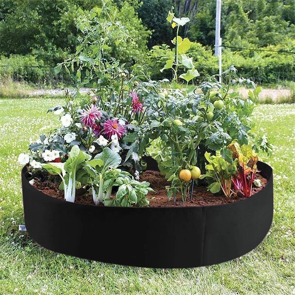 50x20cm Поднятый завод кровать садовый декоративный цветочный горшок повышенная коробка для овощей рост посевов мешок круглый посадочный горшок для растений питомник# XTN - Цвет: 50x20cm