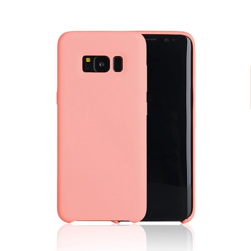 Роскошный жидкий силиконовый чехол для samsung Galaxy S10 Lite S10e samsung S8 S9 Plus Note 8 9, шелковистый мягкий чехол SM - Цвет: Розовый