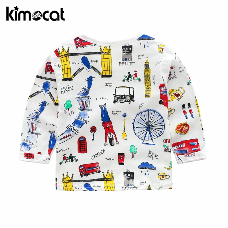 Kimocat весенне-осенний комплект одежды для детей футболка и штаны спортивный