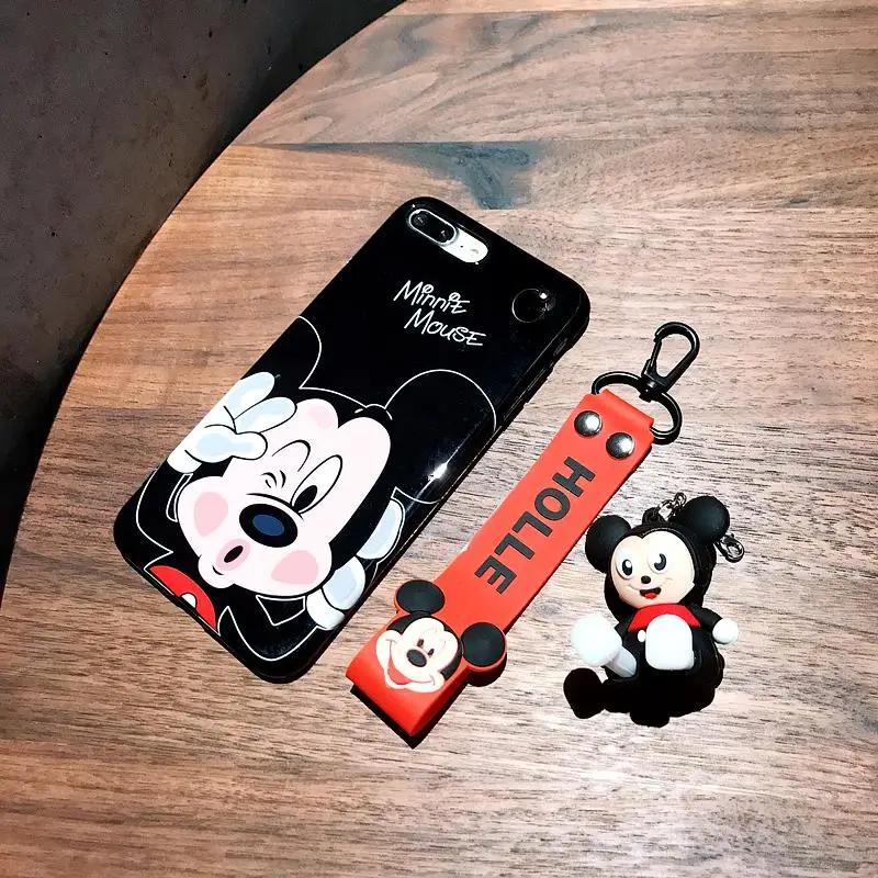 3 шт. чехол для iPhone 8 8 plus, мягкий чехол с милым Стич-пухом для iPhone 11 pro XS max XR 7 7plus 6S 6Sp чехол+ игрушка+ ремень