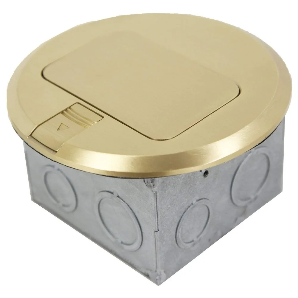 Всплывающая напольная коробка из нержавеющей стали с 20A 125VTamper Weather дуплексная