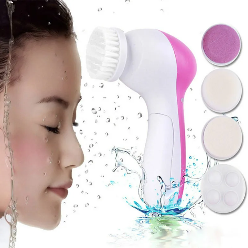 Глубокое очищение 5 в 1 Электрический Очиститель для лица очиститель пор уход за