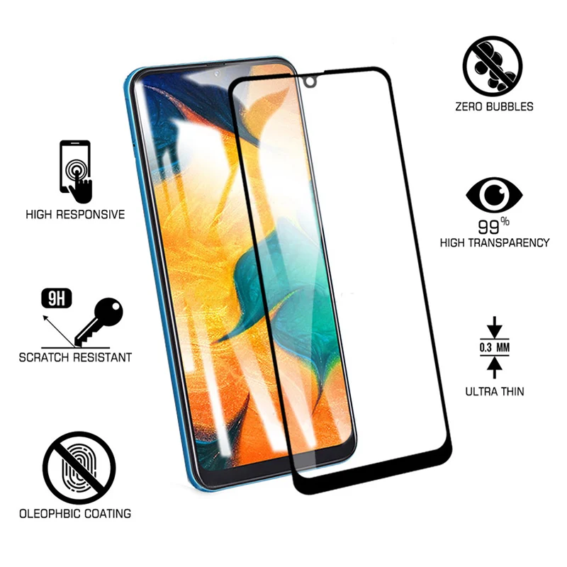 Закаленное стекло для Samsung galaxy A30 M30 полное покрытие Защита экрана samsun A50 A 30 SM A305F