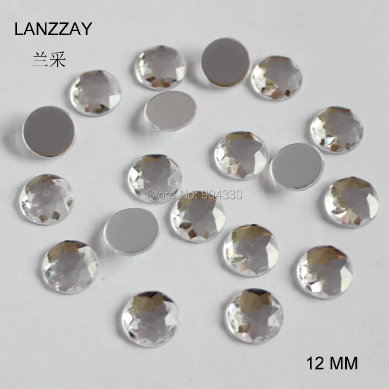 LANZZAY 200 шт. смешивания цветов 12 мм круглый горный хрусталь треугольные граненые