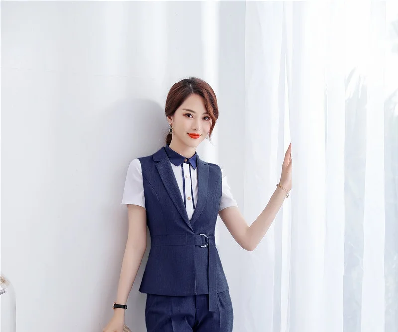 Весна лето 2019 элегантный черный модный жилет и безрукавка для деловых женщин