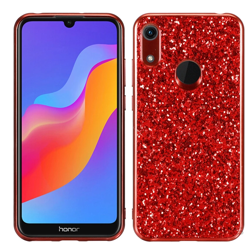 Роскошный блестящий чехол для huawei P30 Pro P20 mate 20 Lite Y5 Y6 чехол с блестящими блестками для Honor 10i 8S 8A Pro View 20 - Цвет: Красный