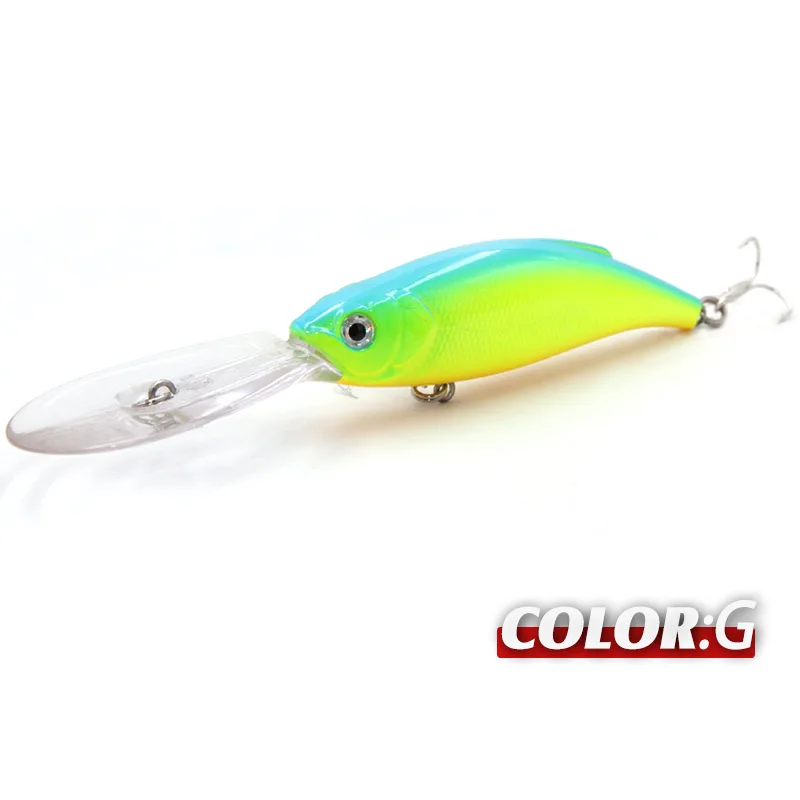 G TacklePRO C08 хит 7,5 см рыболовные приманки 12,4 г 9 цветов глубокие рыболовные снасти на пескаря приманка для ныряния окуня 3 м качественные воблеры Кривошип - Цвет: G