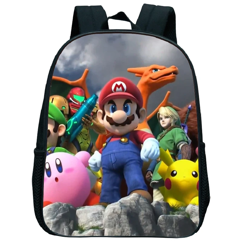New Hot Super Mario Smash Bros Children School Bag Baby Small School Bags Kindergarten Schoolbag Cute Kids Backpacks Kawaii