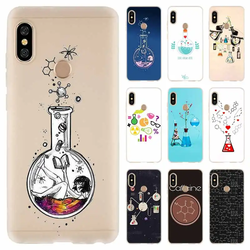 Мягкий чехол с химическим рисунком для Xiaomi Redmi 9A 8A 7A Note 10 9 8 7 Pro Max 10S 9S 8T Роскошный
