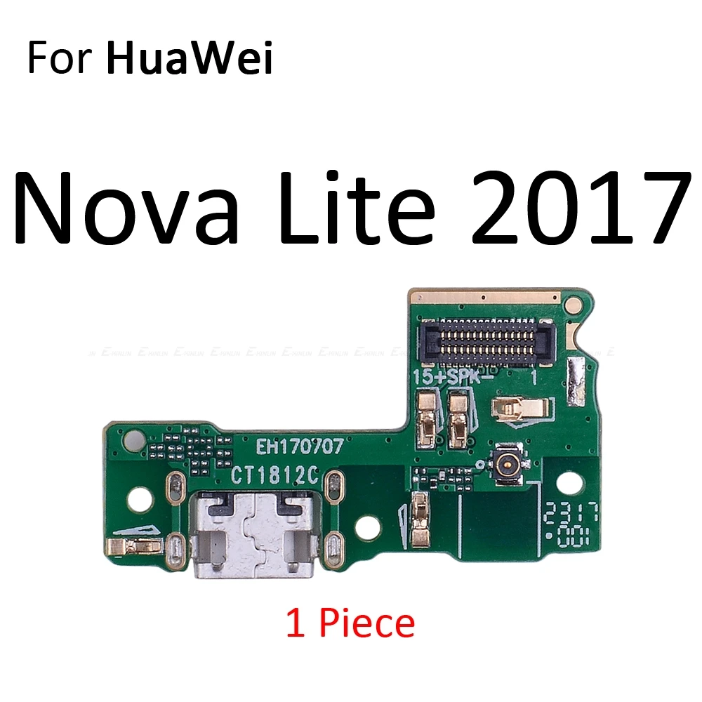 For Nova Lite 2017 Соединительная плата для зарядного порта, гибкий кабель с микрофоном для HuaWei Nova 5i 4e 4 3 3i 3e 2 2S 2i Plus Lite Young - Цвет: For Nova Lite 2017