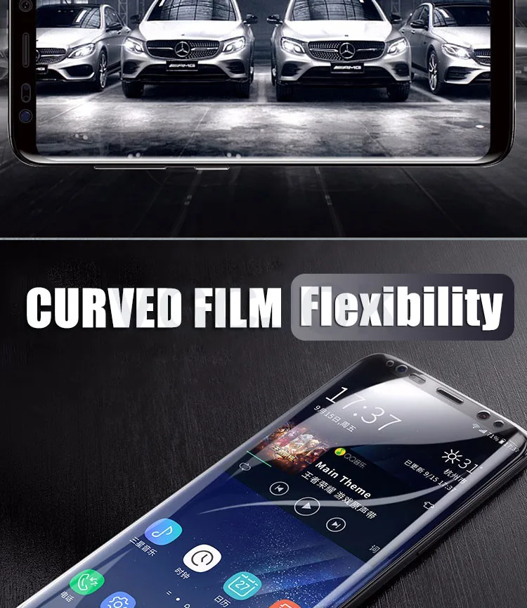 Защитная пленка для экрана для samsung Galaxy S9 S8 Plus S7 Edge Note 8 9 Защитная пленка для экрана samsung A6 A8 Plus мягкая пленка полное покрытие