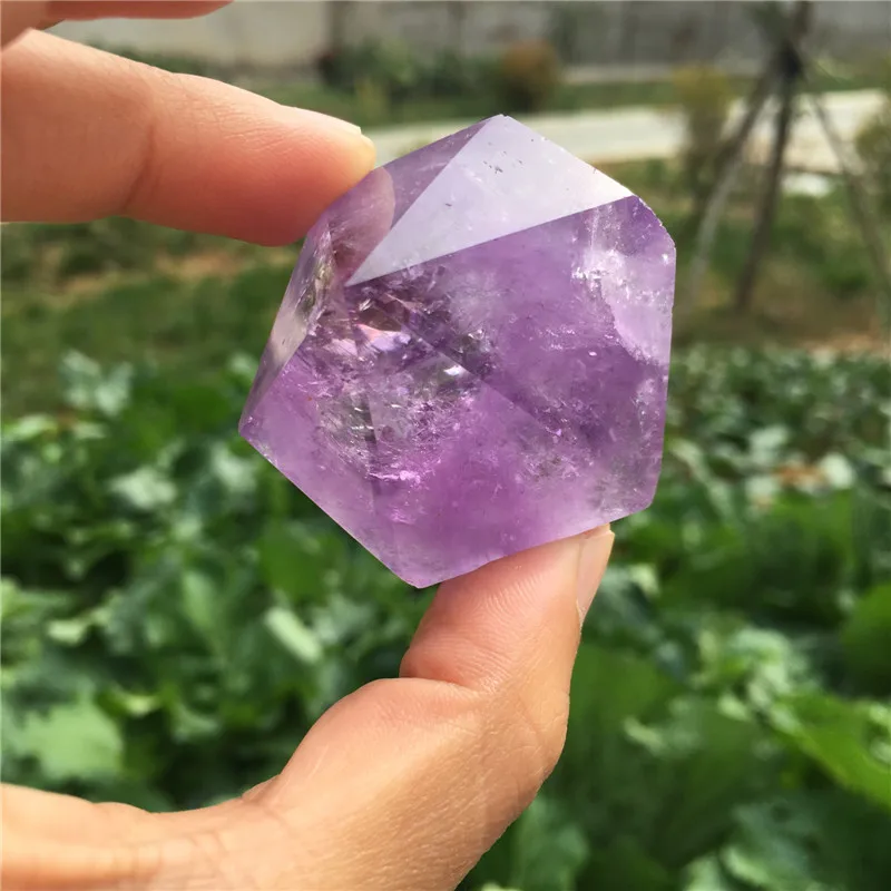 

1pcs amazing gemstone natural purple amethyst quartz crystal wand reiki healing gemstone irregular shape tower wand as gifts
