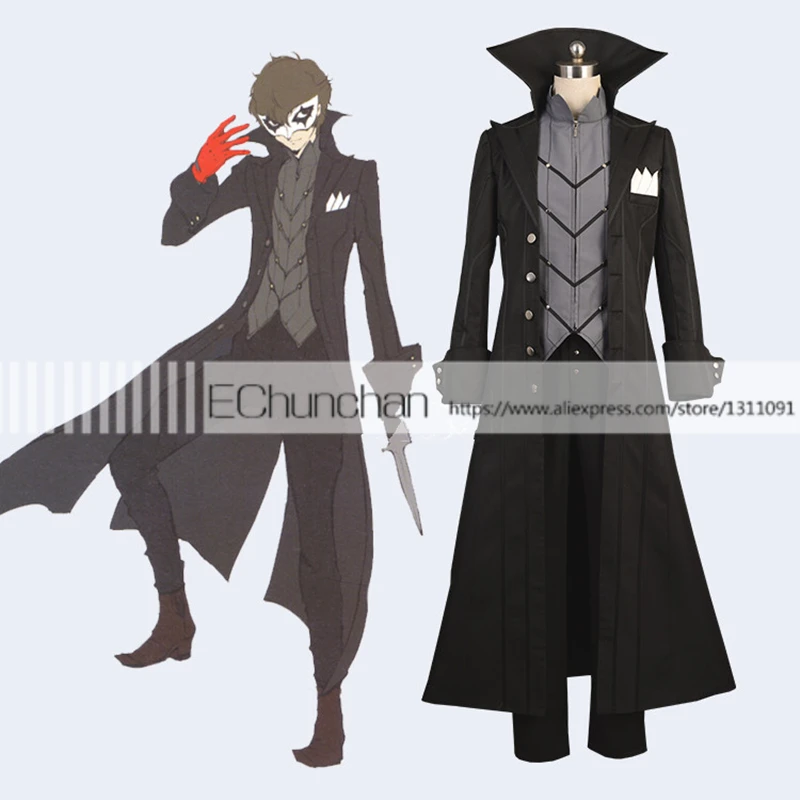 2017 новое поступление аниме PERSONA 5 THE DAY BREAKERS Джокер фигура Kurusu Akira Униформа полный