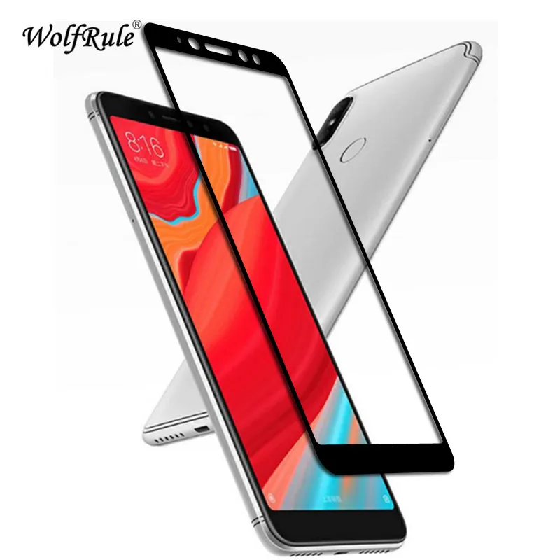 Protector de pantalla para Xiaomi Redmi S2, vidrio templado 2.5D para Xiaomi Redmi S2, vidrio de cobertura completa, pel&iacute;cula para tel&eacute;fono Redmi S2, 2 uds.-0