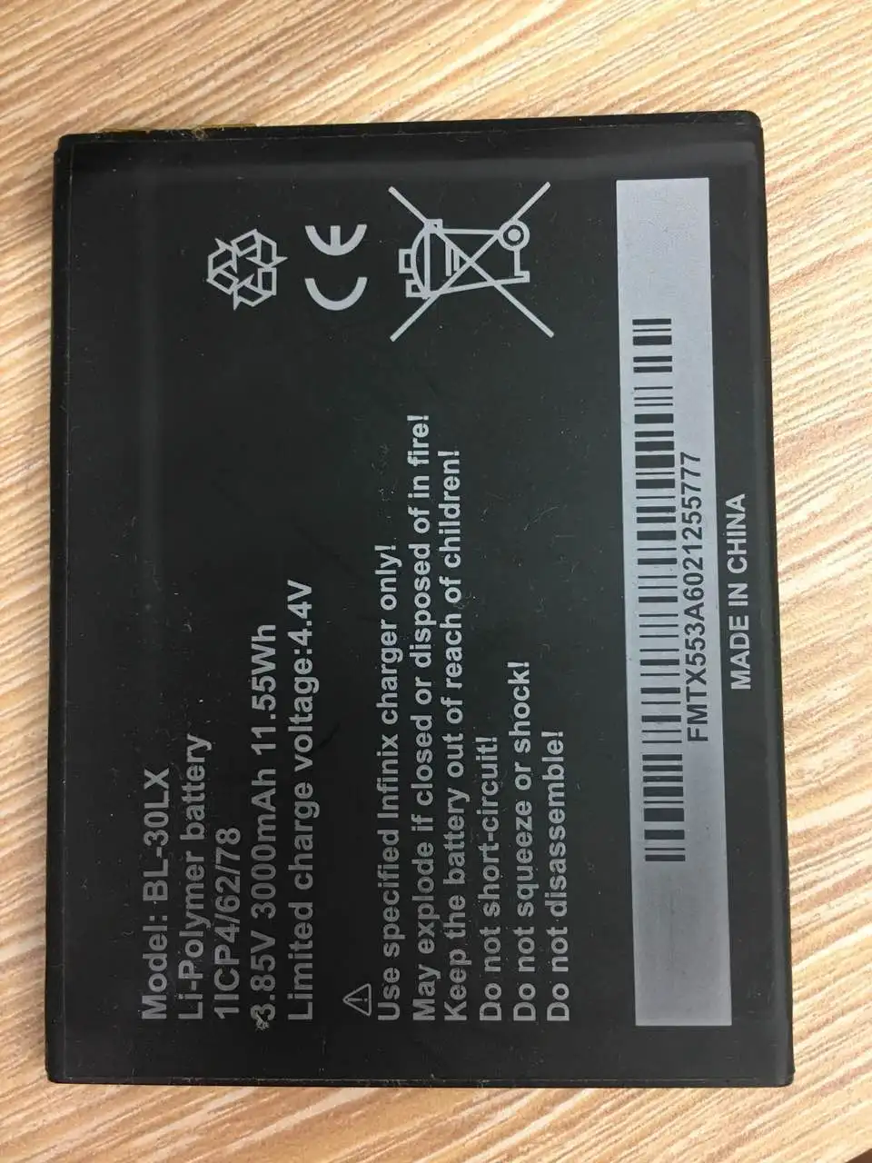 

3.85V 3000mAh BL-30LX Infinix HOT 3 X553 X554 Battery