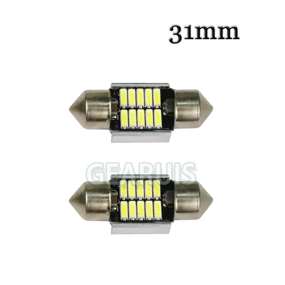 10 шт. гирлянда 31 мм 36 39 41 Светодиодная лампа C5W сверхъяркая 4014 SMD Canbus без ошибок для